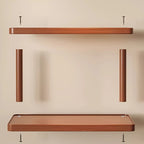 Minimalist 2-Tier Wooden Coffee Station Organizer