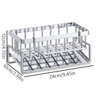 Stainless Steel Sink Caddy Organizer with Slanted Drain Tray
