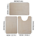 3-Piece Bathroom Rug Set, Non-Slip Soft Bath Mats, Super Absorbent Toilet & Shower Mat Set, Machine Washable