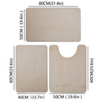 3-Piece Bathroom Rug Set, Non-Slip Soft Bath Mats, Super Absorbent Toilet & Shower Mat Set, Machine Washable