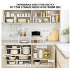 Expandable Kitchen Cabinet Organizer & Layered Shelf
