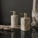 Emperador Luxury Natural Marble Bathroom Accessories Set