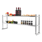 Heavy-Duty 2-Tier Stainless Steel Countertop Shelf – Adjustable Kitchen Organizer