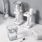 Luxury 2-in-1 Toothbrush Holder with Integrated Mouthwash Cup
