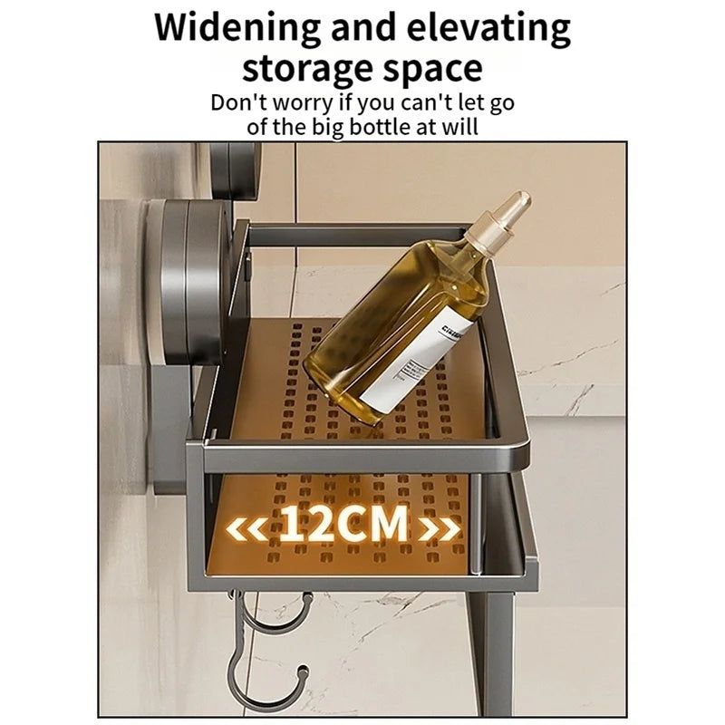 Premium No-Drill Suction Cup Shower Caddy