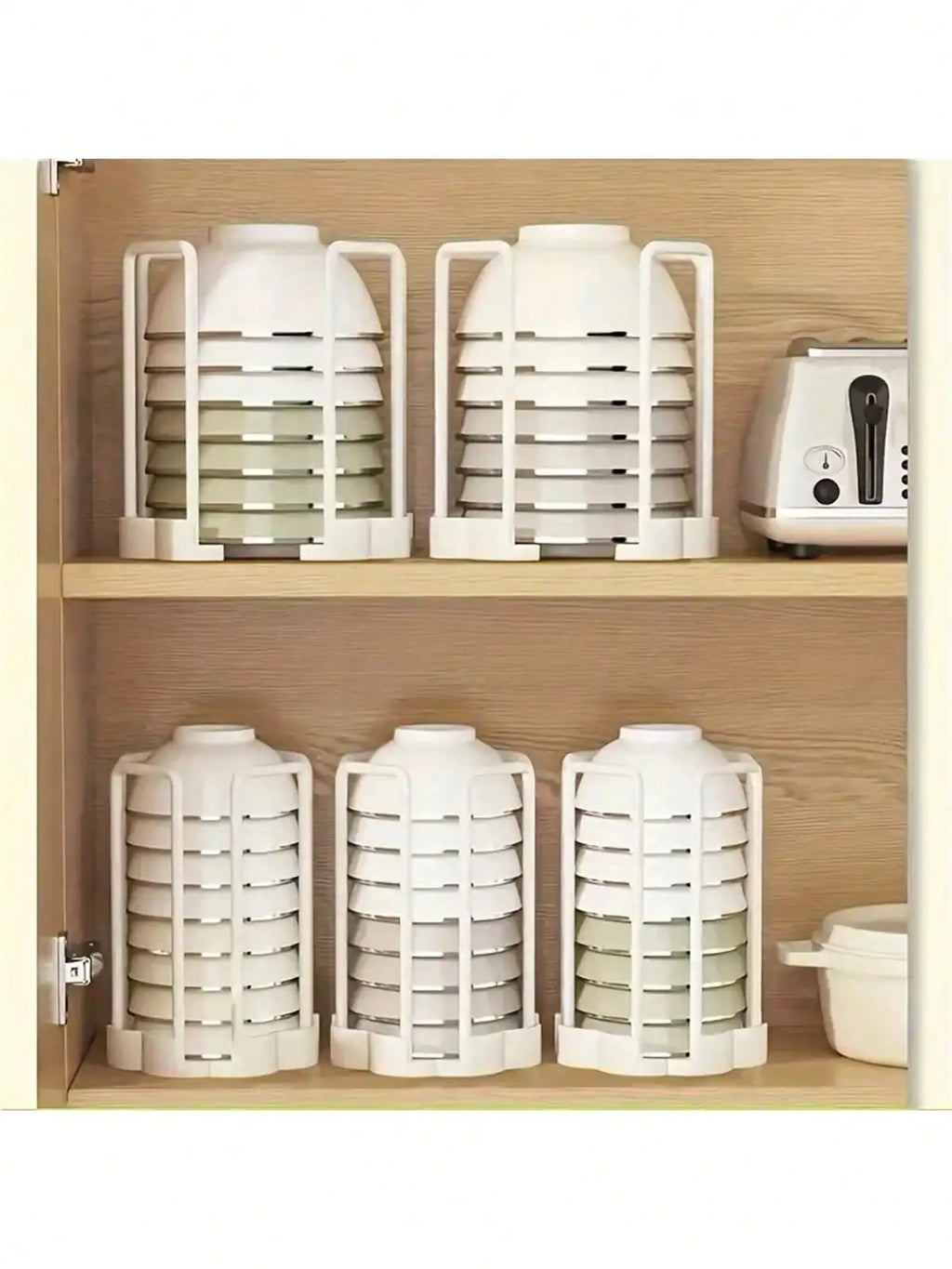 Expandable Bowl Stacker & Organizer Rack – Space-Saving Kitchen Cabinet Storage