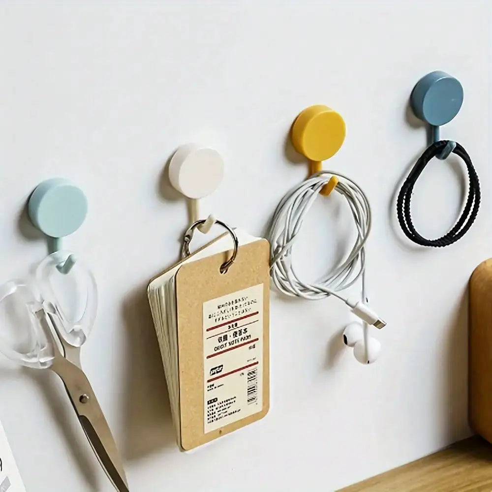 Traceless Adhesive Wall Hooks for Kitchen & Bathroom (10-Pack)