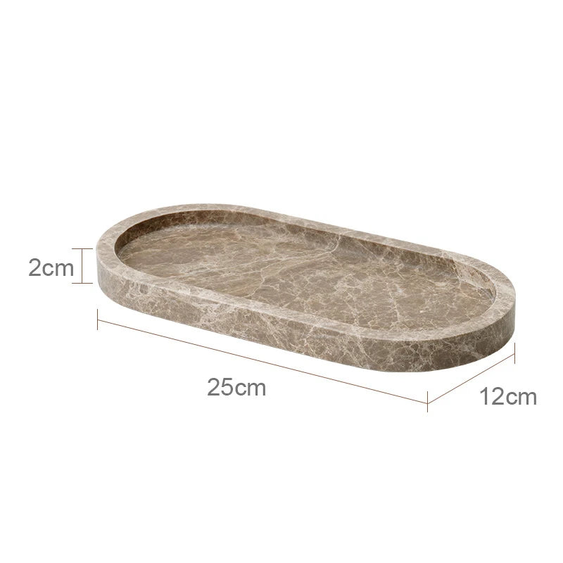 Emperador Luxury Natural Marble Bathroom Accessories Set