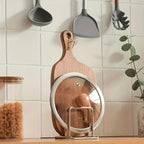 Minimalist Stainless Steel Cutting Board & Pot Lid Organizer Stand
