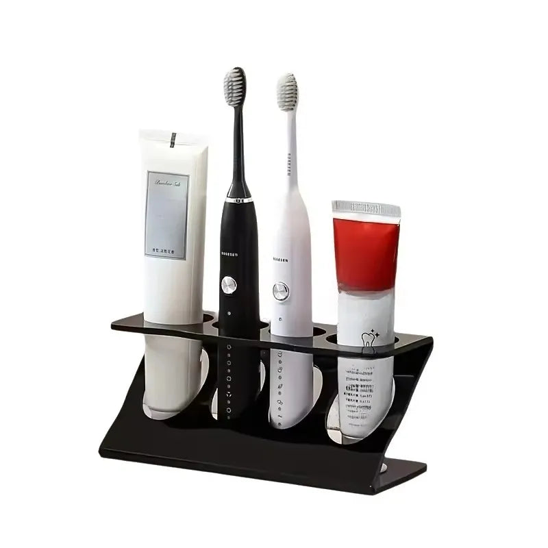 Minimalist Acrylic Countertop Toothbrush & Razor Holder