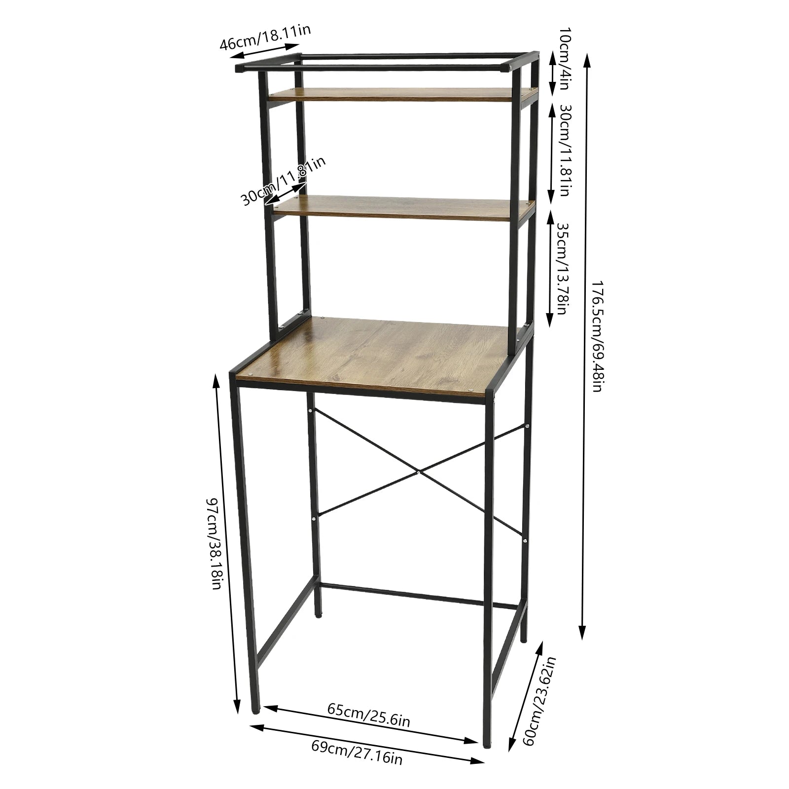 Minimalist 3-Tier Over-the-Washer Storage Rack