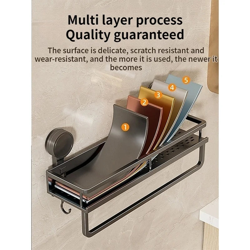 Premium No-Drill Suction Cup Shower Caddy