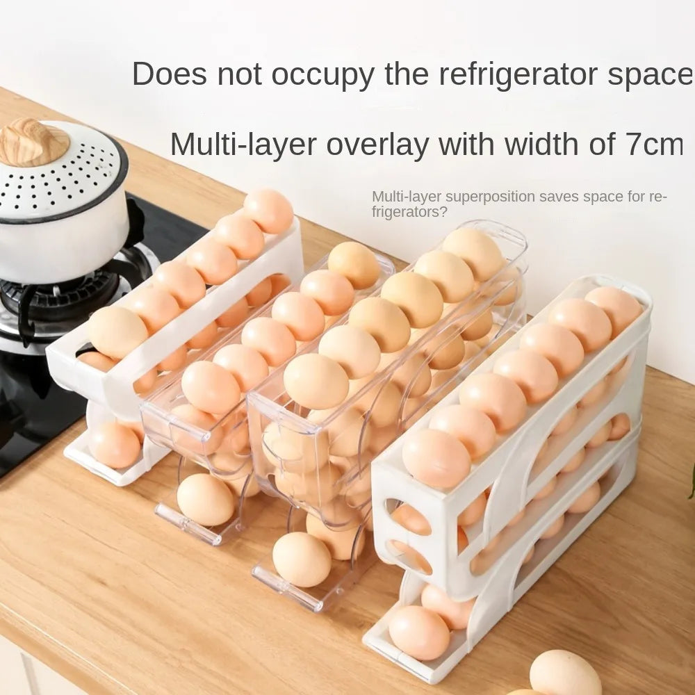 Automatic Rolling Egg Holder for Refrigerator