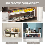Expandable Kitchen Cabinet Organizer & Layered Shelf