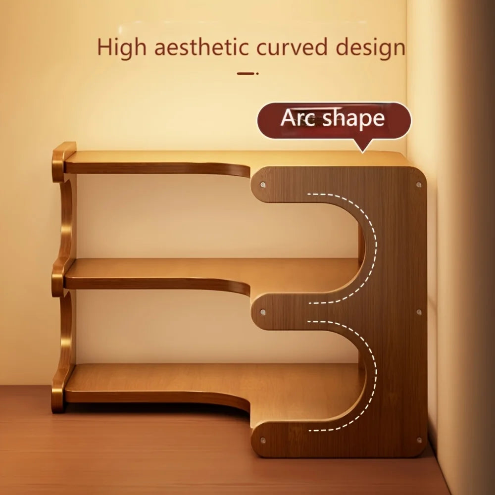 3-Tier Bamboo Corner Organizer & Desk Shelf