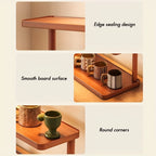 Minimalist 2-Tier Wooden Coffee Station Organizer