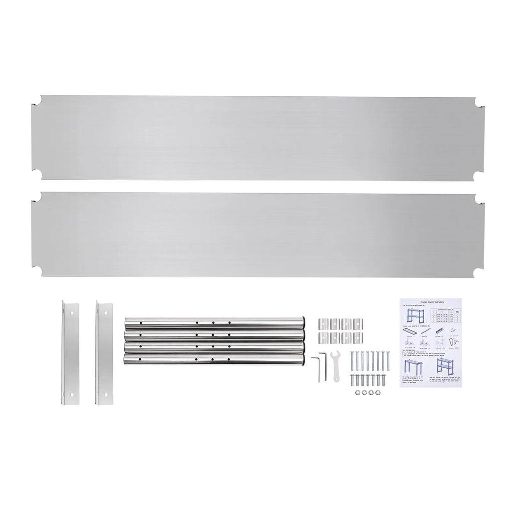 Heavy-Duty 2-Tier Stainless Steel Countertop Shelf – Adjustable Kitchen Organizer