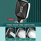 High Pressure Rainfall Shower Head, 3 Spray Modes, Water Saving, Large Panel Handheld Shower Head