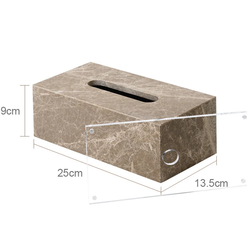 Emperador Luxury Natural Marble Bathroom Accessories Set
