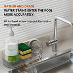 Self-Draining Kitchen Sink Sponge Holder & Organizer