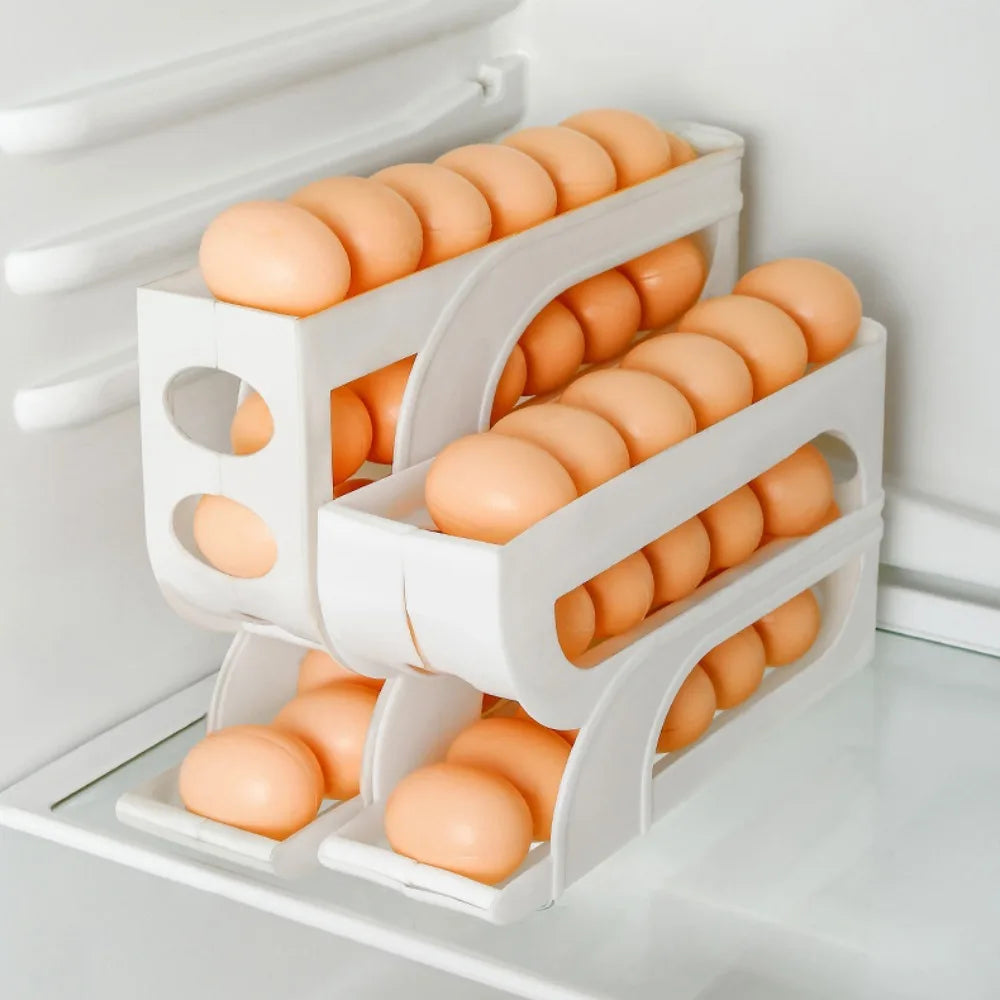 Automatic Rolling Egg Holder for Refrigerator