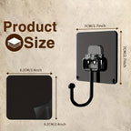 Premium Matte Black Adhesive Wall Hooks (5-Pack)