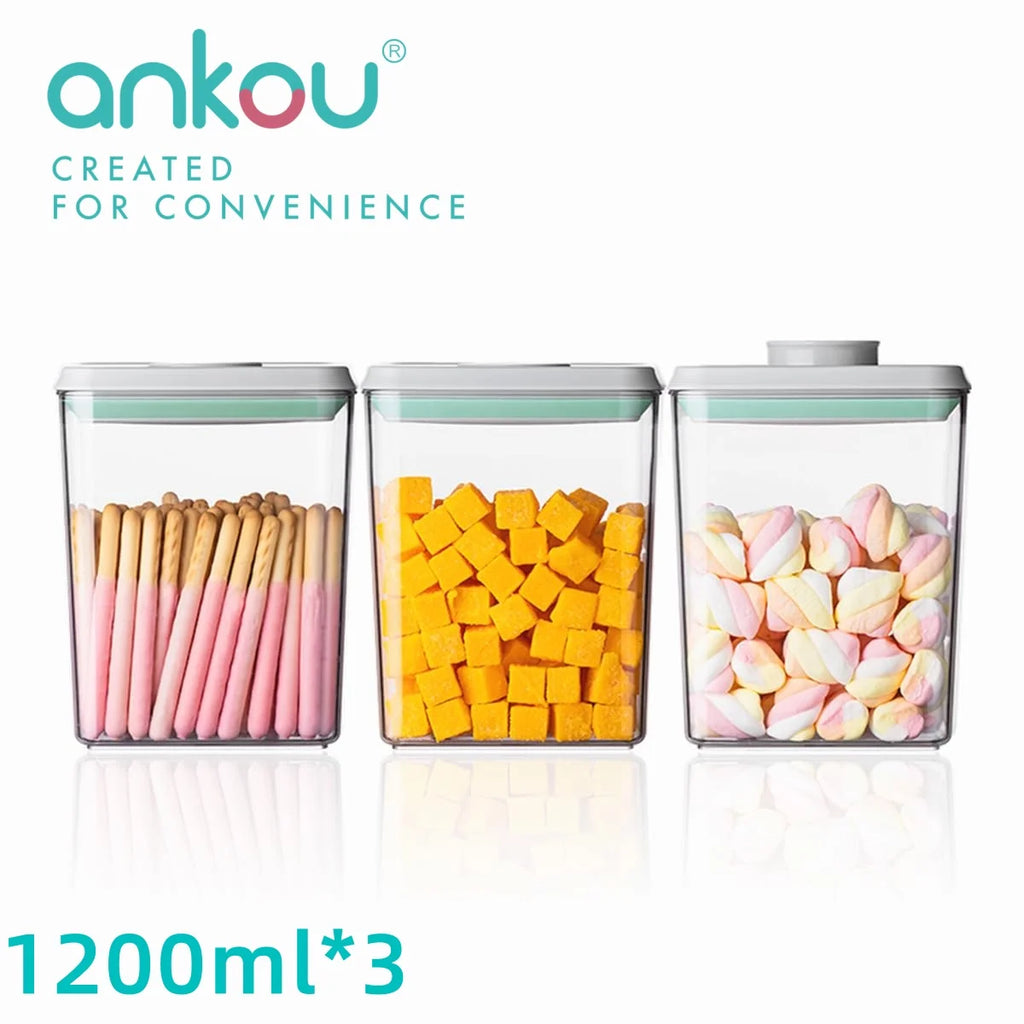 The CozyHome Premium Pop-Up Airtight Containers (3 Pieces a Set :1200ML*3)