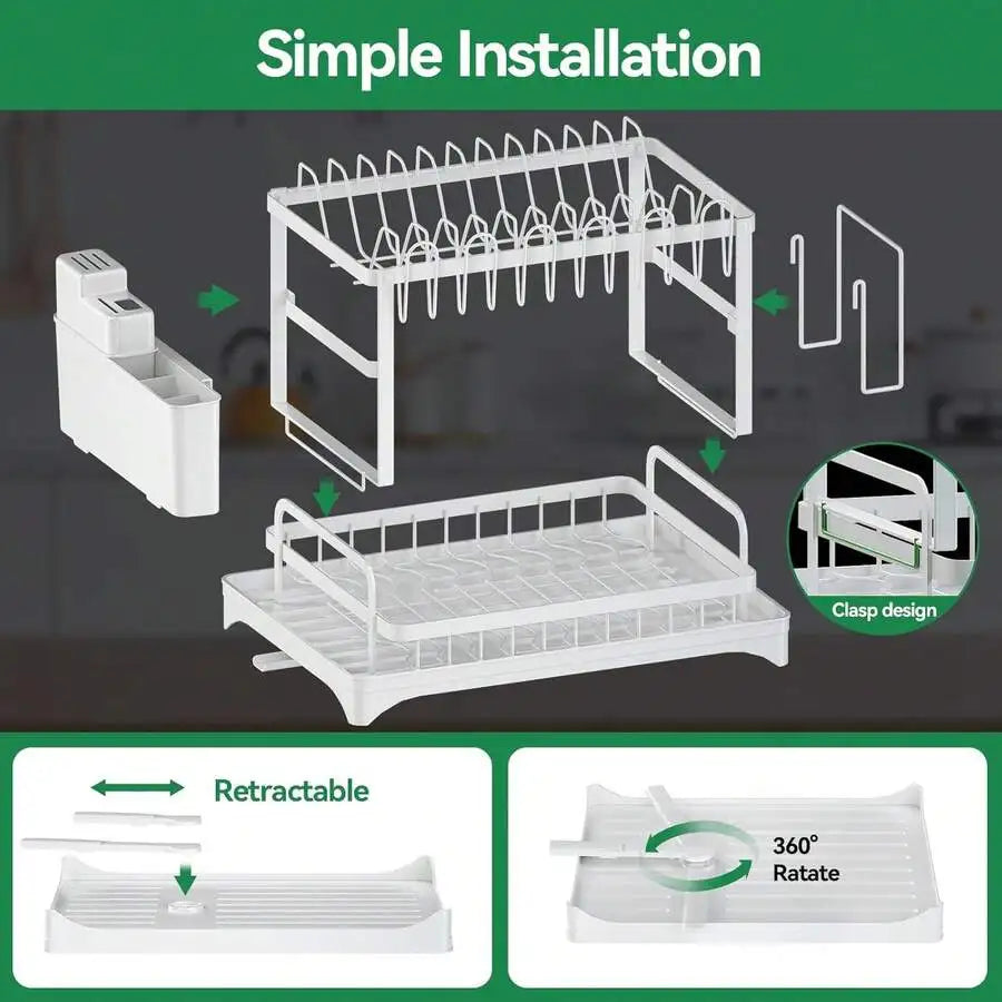 The CozyHome Premium 2-Tier Dish Rack