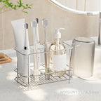 Minimalist Stainless Steel Countertop Toothbrush Holder