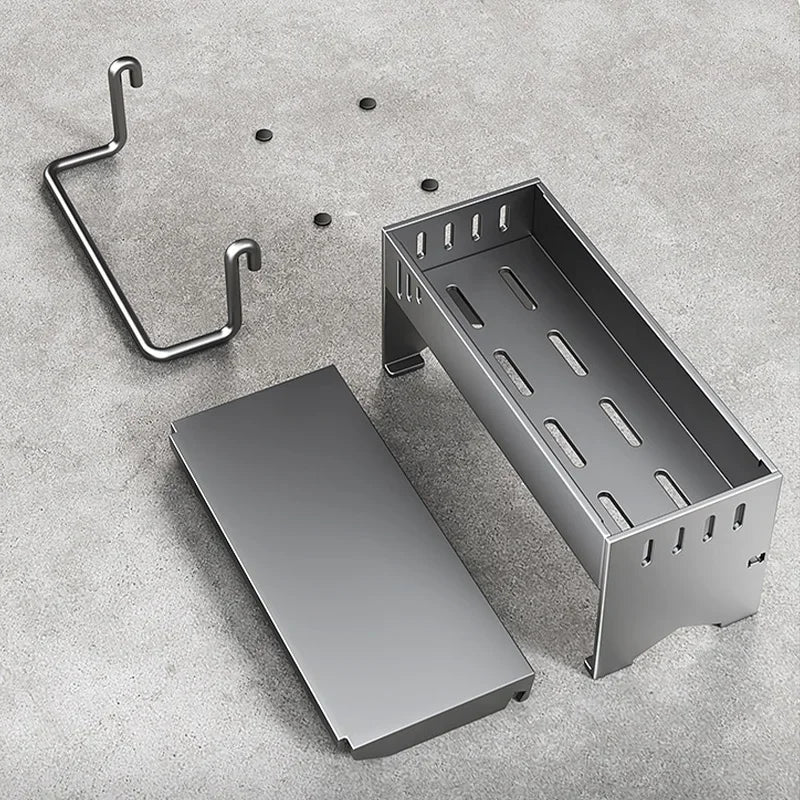Stainless Steel Sleek Kitchen Sink Countertop Organizer