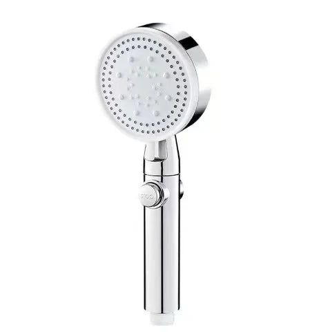Handheld Shower Head – High Pressure, 5 Spray Modes, Water-Saving, One-Touch Pause, Black/Silver